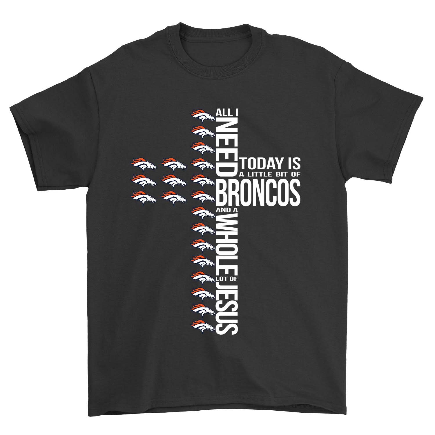 Denver Broncos "jesus & Broncos" Christian Fan T-Shirt